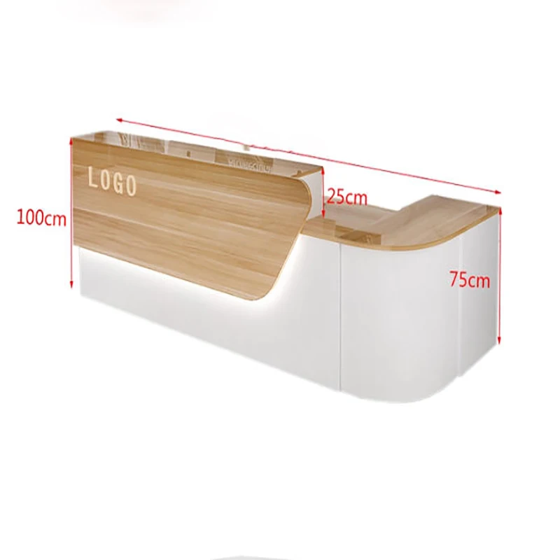 Modern Salon Reception Desk Display Luxury Cashier Speech Reception Desk Lobby Desk Escritorio De Oficina Commercial Furniture
