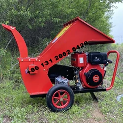 15HP Diesel Gasoline Orchard Leaf Crusher Wood Chipper Twig Shredder for 10cm to 15cm Branch