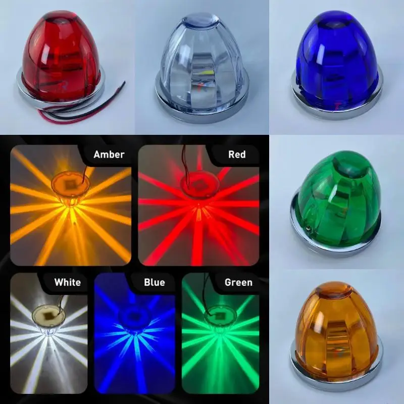 1Set 12V24V LED Waterproof Side Marker Light Car Truck Trailer Lorry Signal Indicator Clearance Lamp