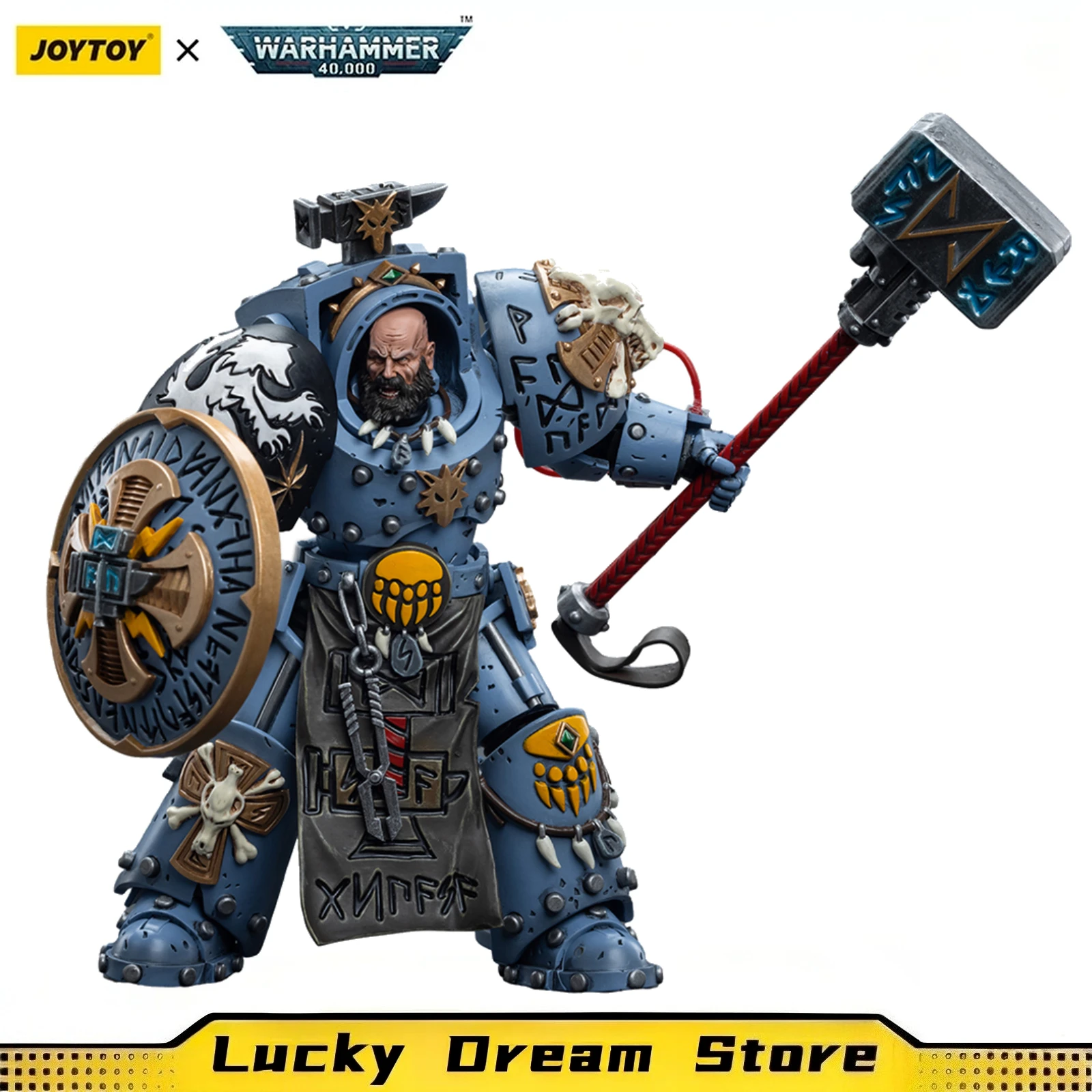 

【JOYTOY】1/18 Фигурка Warhammer 40K Space Wolves Arjac Rockfist Военная модель