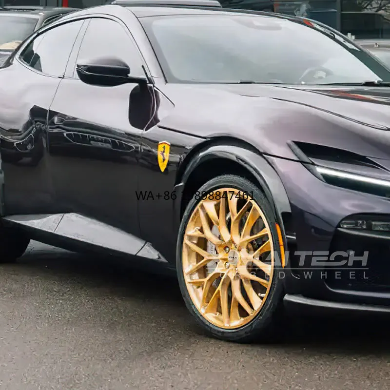 

XL Champagne Gold 1-Piece Forged Monoblock Rims 5x112 5x114.3 5x127 Car Aluminum Alloy Wheels for bmw audi Mercedes Custom Wheel