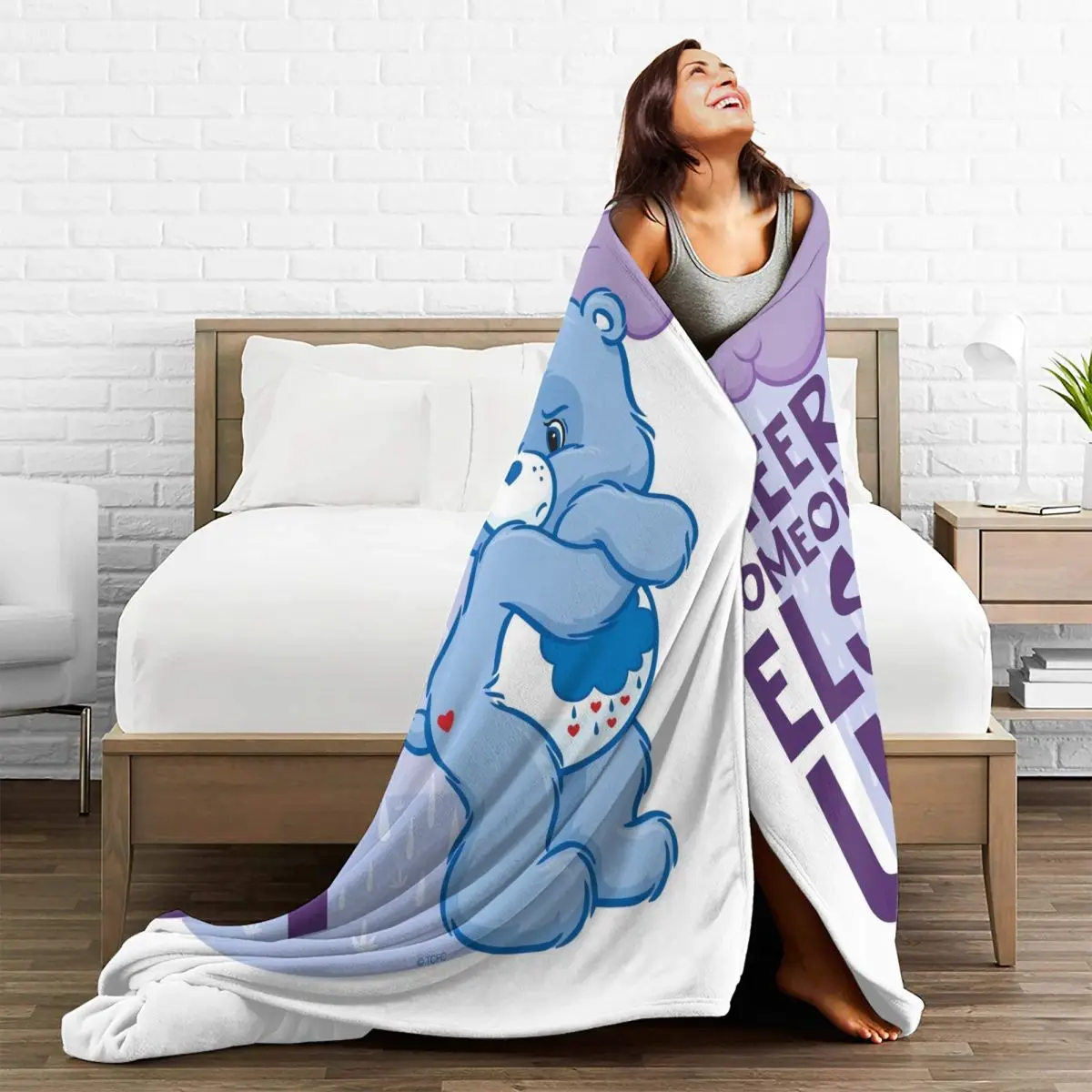 Care Bears Cheer Someone Else Up Blanket Camping Flannel Throw Blanket For Outdoor Super Soft Custom Quality Bedspread Gift Idea