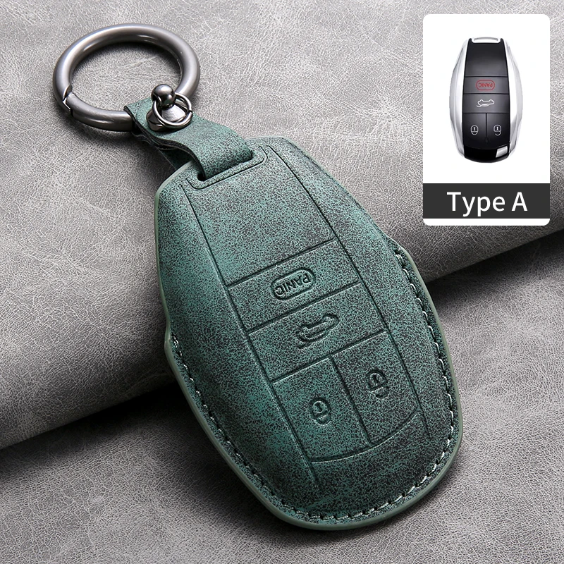 Leather Car Key Case Shell Fob Bag Protector for Bentley Bentayga 2017-2021 2AHMV-YK1 for Bentley Keyring Accessories