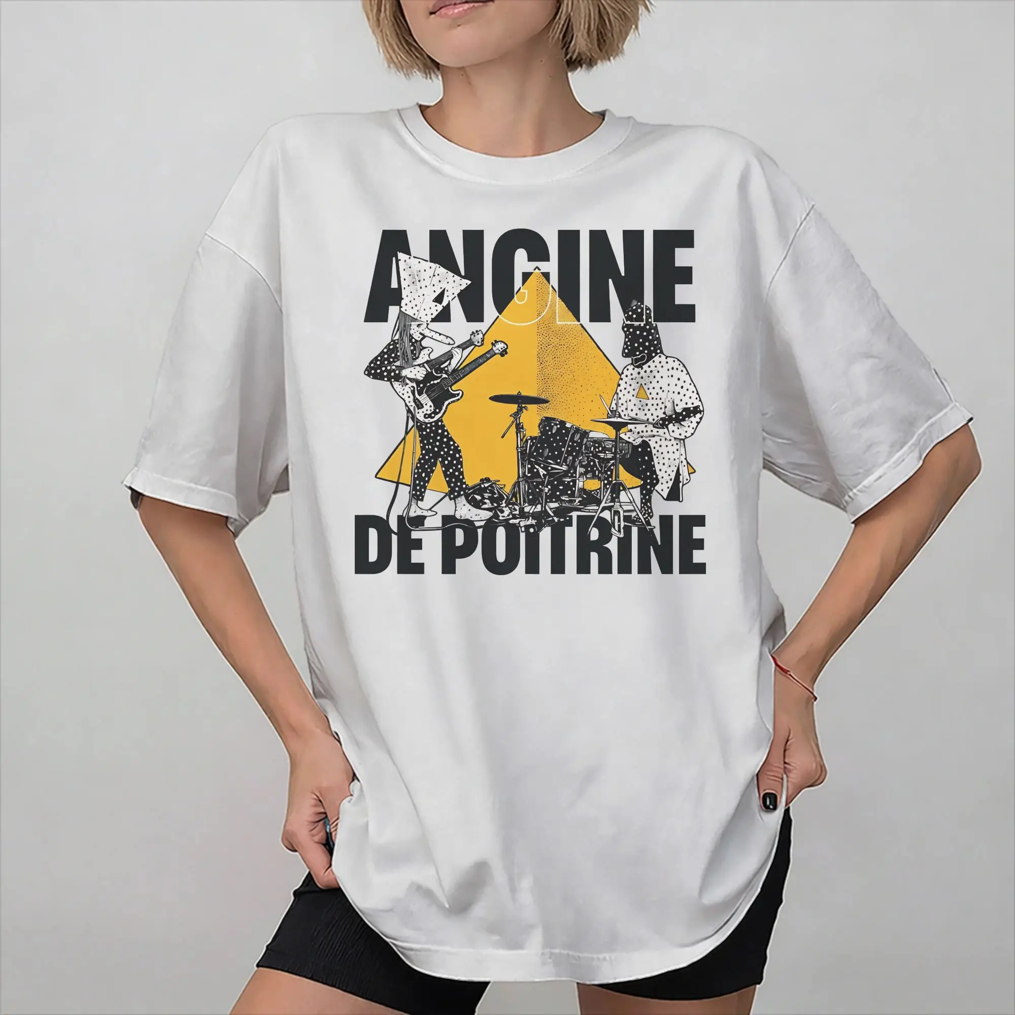 Angine de Poitrine Band Merch Herren Damen T-Shirts Reine Baumwolle T-Shirt Grafik T-Shirt Kleidung