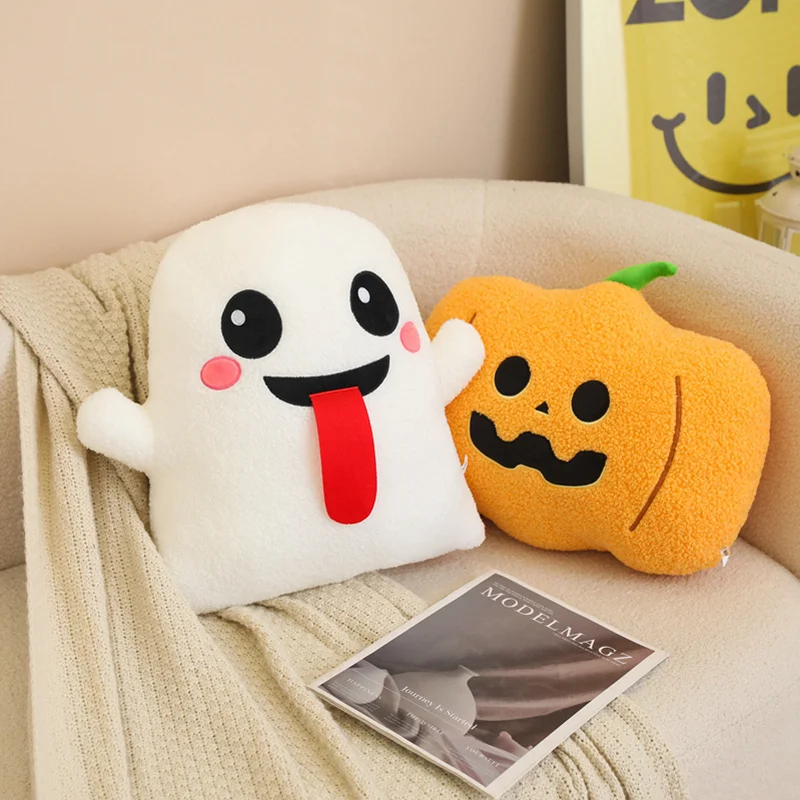 1Pc 40CM Cartoon Halloween Pumpkin Candy Ghost Plush Toy Funny Halloween Plush Doll Pillow Home Party Decor Gift