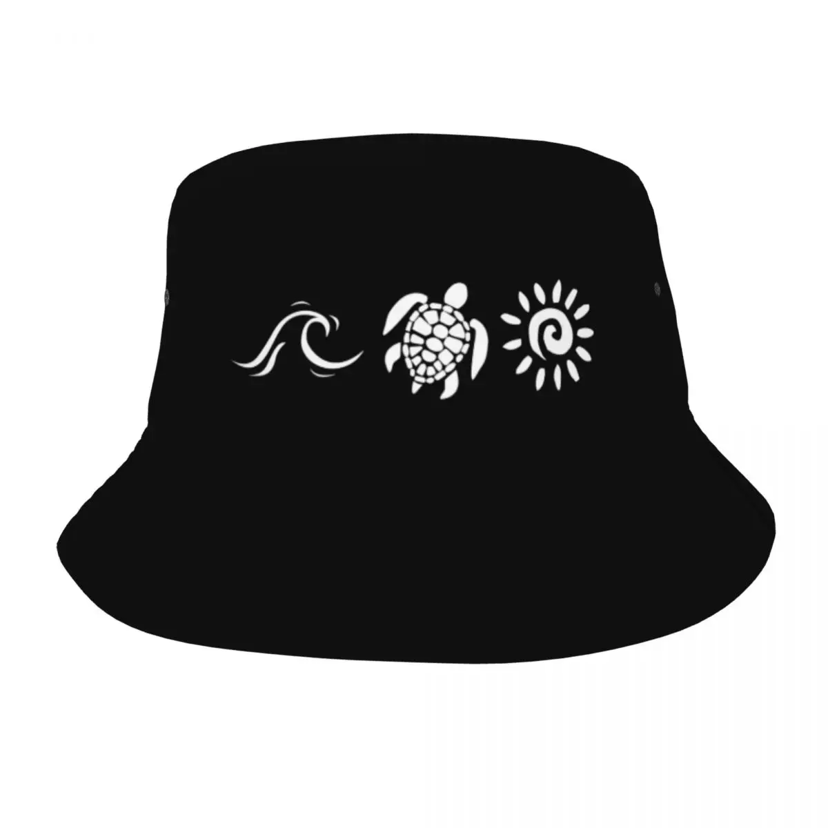 

Streetwear Wave Turtle Sun Bucket Hat Unisex Packable Camping Sea Beach Surfing Fisherman Cap Vocation Getaway Headwear Bob Hat