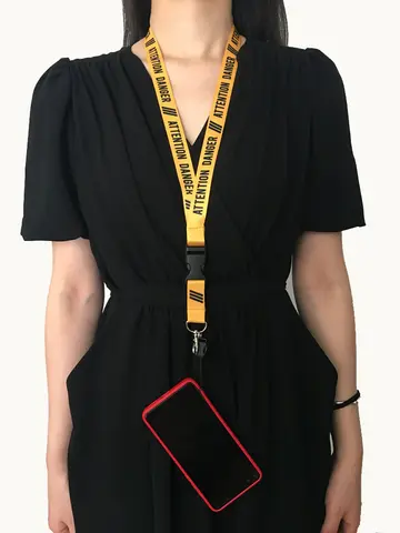 2 in 1 mobile phone lanyard key ring sling badge neckband Keychain anti-lost Badges ID Cell Phone Rope Neck Straps