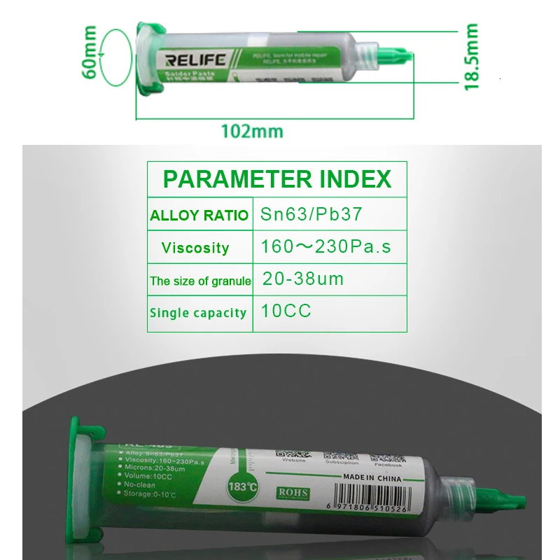 10CC High Quality Solder Paste Flux No-clean Original RELIFE Soldering Paste RL-403 Solder Tin for Soldering Iron Welding Fluxes