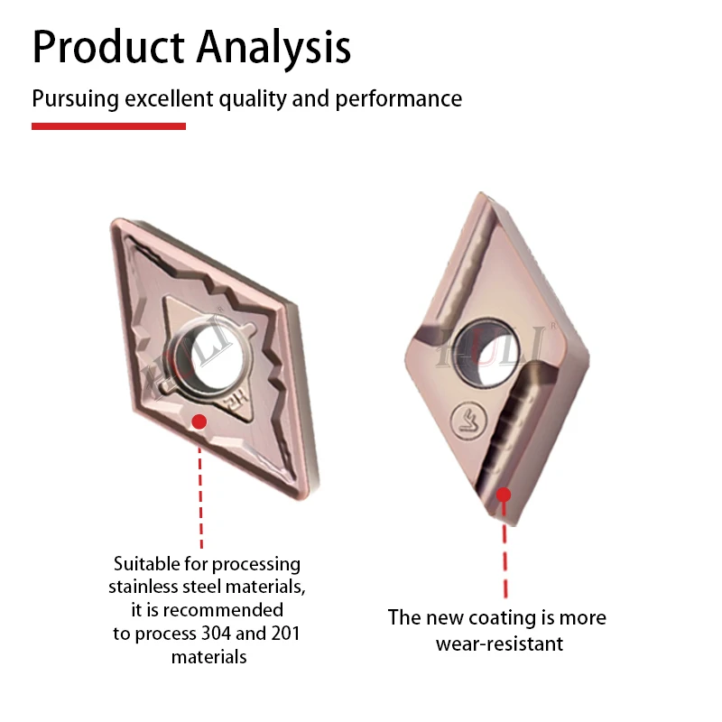 DESKAR DNMG150604 150608-HS R-VF LF6118 100% Original CNC Lathe Carbide Inserts External Turning Tool Processing Stainless Steel