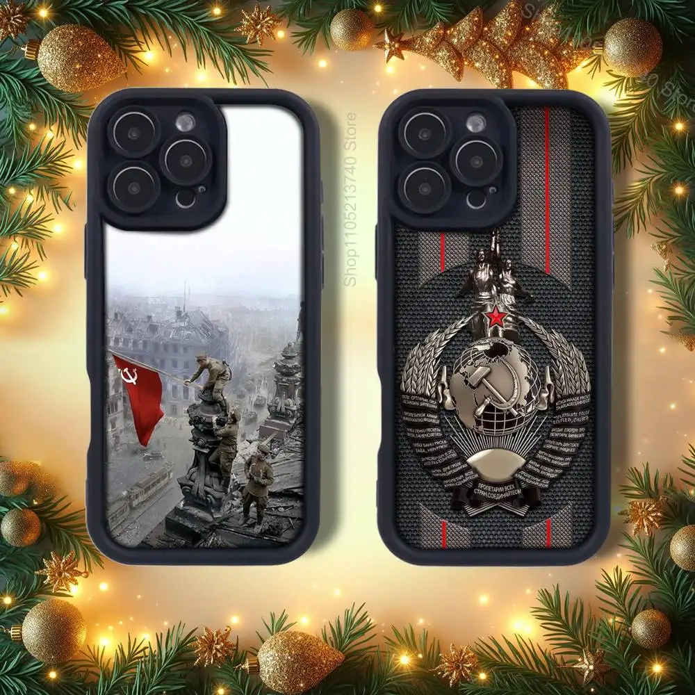 

USSR Faith CCCP R-Russians For iPhone 14,12,17,15,11,13,16,Pro,E,Plus,Max,SE4,Air, emery Black Full Coverage Phone Case