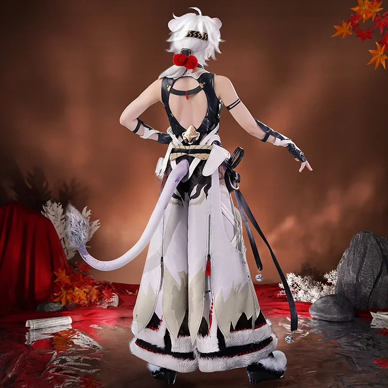 Wuthering Waves Lingyang Cosplay Costume Wig Game Uniform Liondance Troupe Glacio Resonator Jinzhou Halloween Party Women Me#1#W