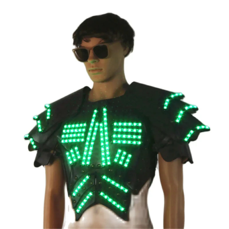 Robot armatura led uomo Natale costume di scena DJ carnevale performance indossare abbigliamento illuminato Viking cosplay vestire vestito nuovo pa77