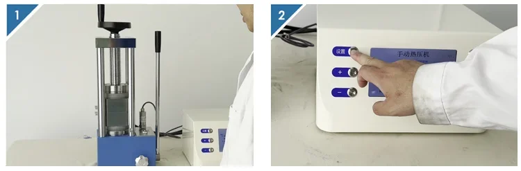 300C 24T  Laboratory Hot Press Machine with 100mm*100mm Double Heating Plate PCH-600C