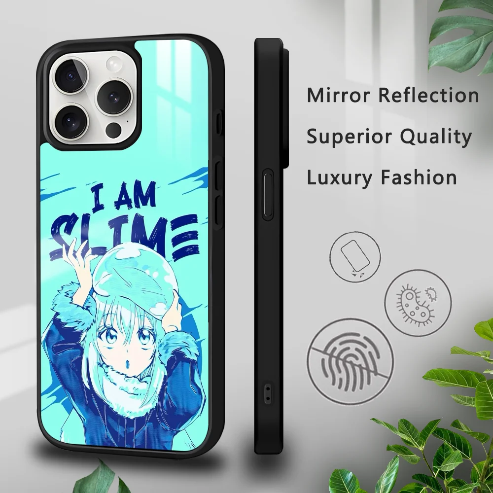 Slime T-Tensei Anime R-Rimuru Phone Case For iPhone 16 15 14 13 12 11 Pro Xs Max Mini Plus Celulares Hard Funda Dropshipping