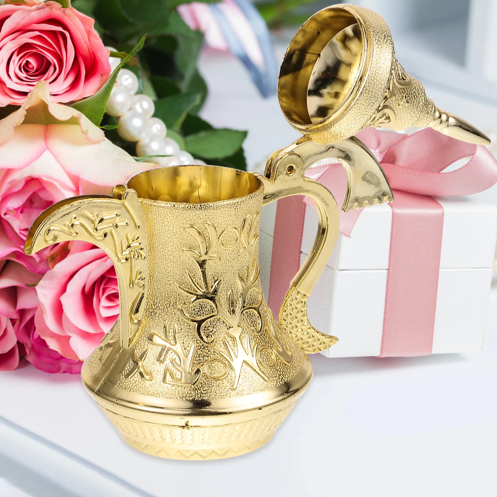 5Pcs Gold Lamp Wedding Candy Box Electroplated Gift Boxes Treat Party Favors Containers Sweet Storage Snack Jewelry