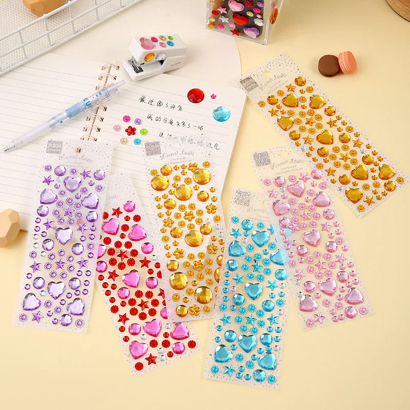 Hot Selling Starry Sky Diamond Stickers Self Adhesive Acrylic Rhinestones for Scrapbooking Phone Case DIY Craft Supplies