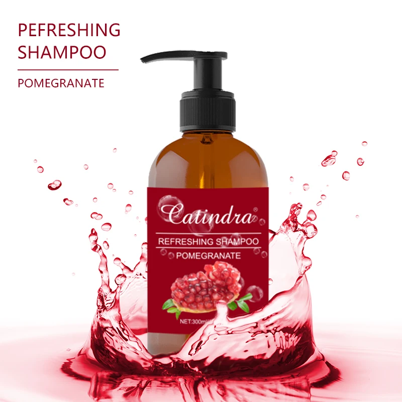 300ml Red Pomegranate Refreshing Shampoo Dry Curly Fluffy Hair Nourishing Straightening Conditioner Shampoo for Female