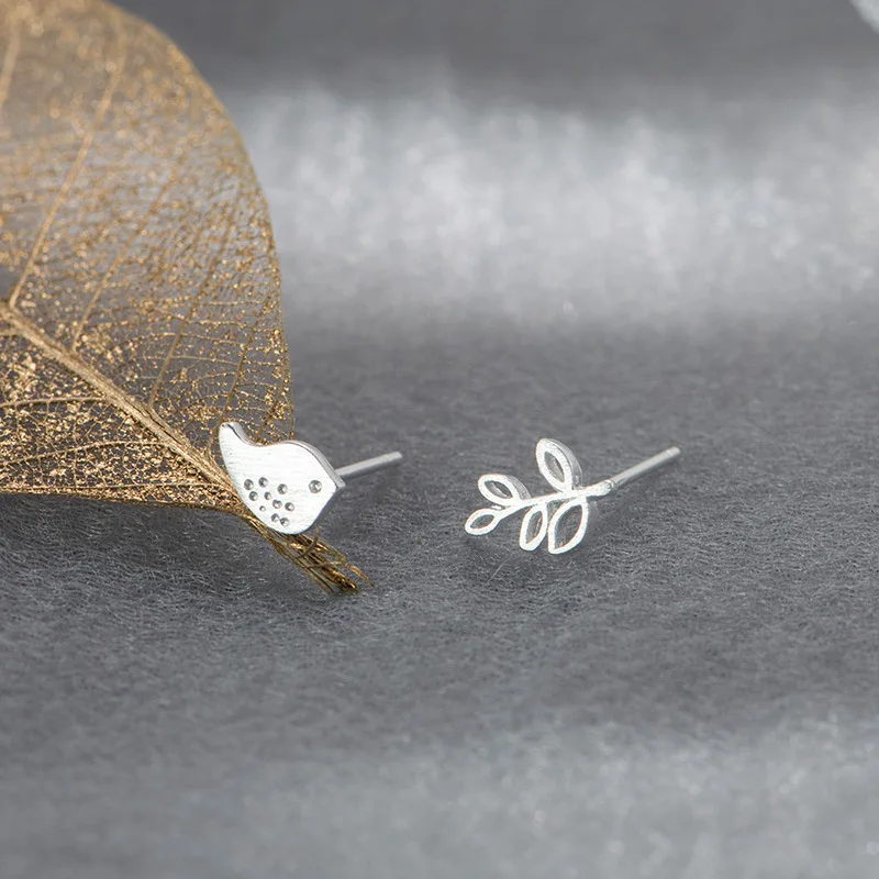 925 Silver Needles Simple Mini Stud Earring for Women Girl Geometric Silver Color Hypoallergenic Ear Piercing Teen Jewelry