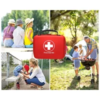 2025 Waterproof PU First Aid Bag Empty for Outdoor Travel Car Home Emergency Survival Kit Household Camping Small Medical Box 5