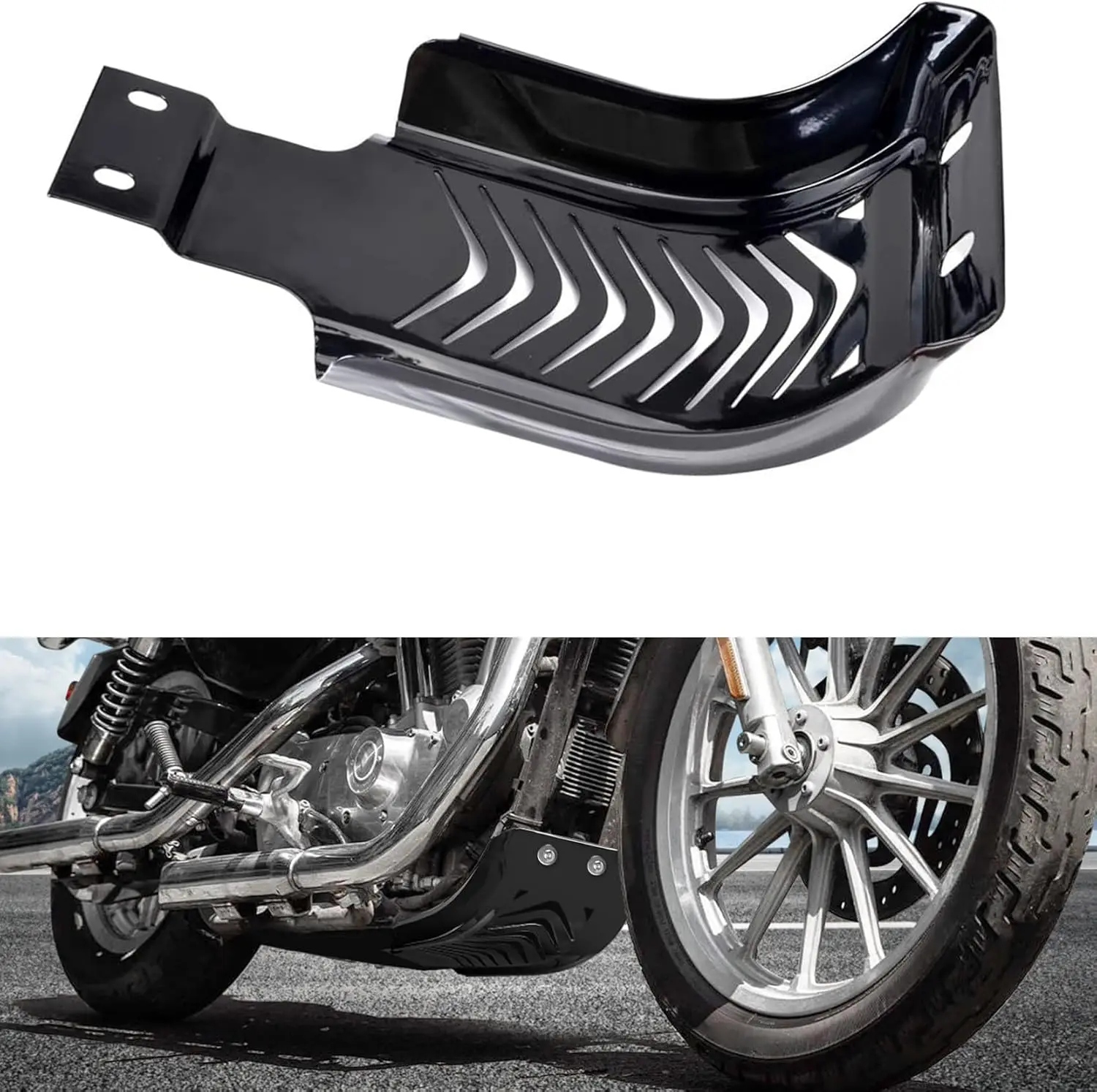 Motorcycle Accessories Front Spoiler Chin Engine Guard Cover Skid Plate Fit for Harley Sportster XL883 XL1200 2004-2019