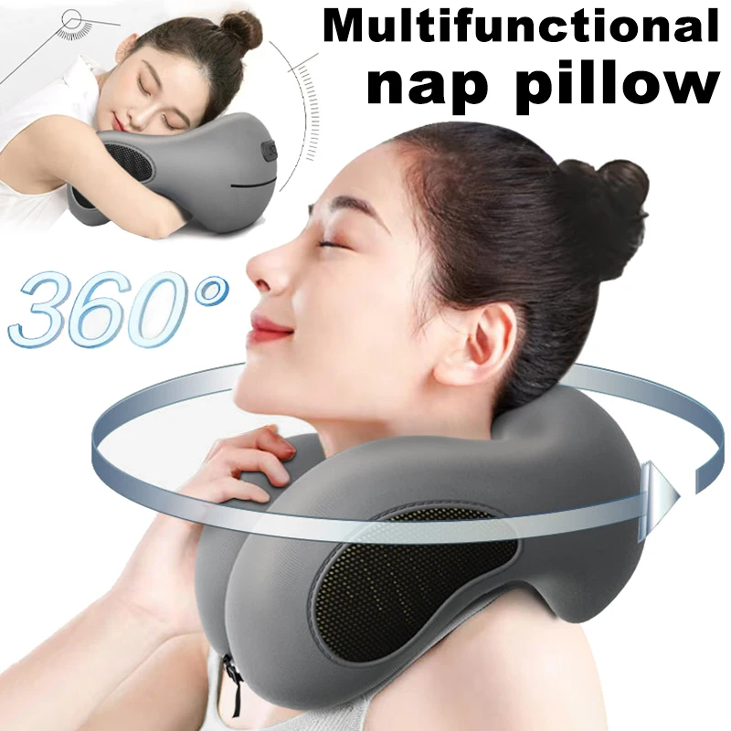 

U Shaped Memory Foam Neck Pillows Soft Slow Rebound Space Travel Pillow Sleeping Airplane Car Pillow Cervical Healthcare Supply