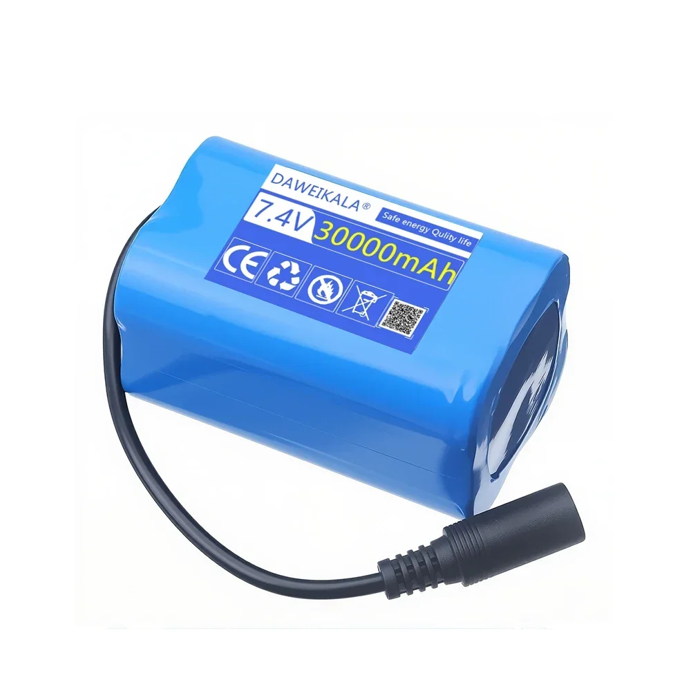 7.4V 30000mAh Battery with USB Charger For T188 T888 2011-5 V007 C18 H18 Remote Control RC Fishing Bait Boat Spare Battery Parts