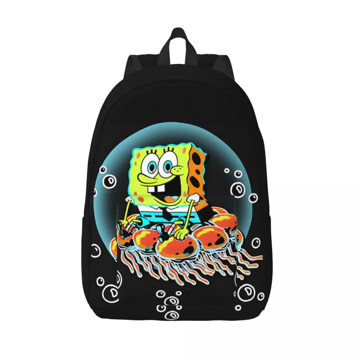 Harajuku Design Squarepants Jellyfish Bubble Ride Daypack Hiking Sturdy Shoulder SpongeBob Boys Kindergarten Bag Back To School