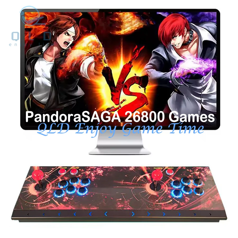 3D PandoraSaga box 26800 in 1 Save Function Arcade stick Retro Game LED Console Metal Cabinet Support 4 Players Zero Delay