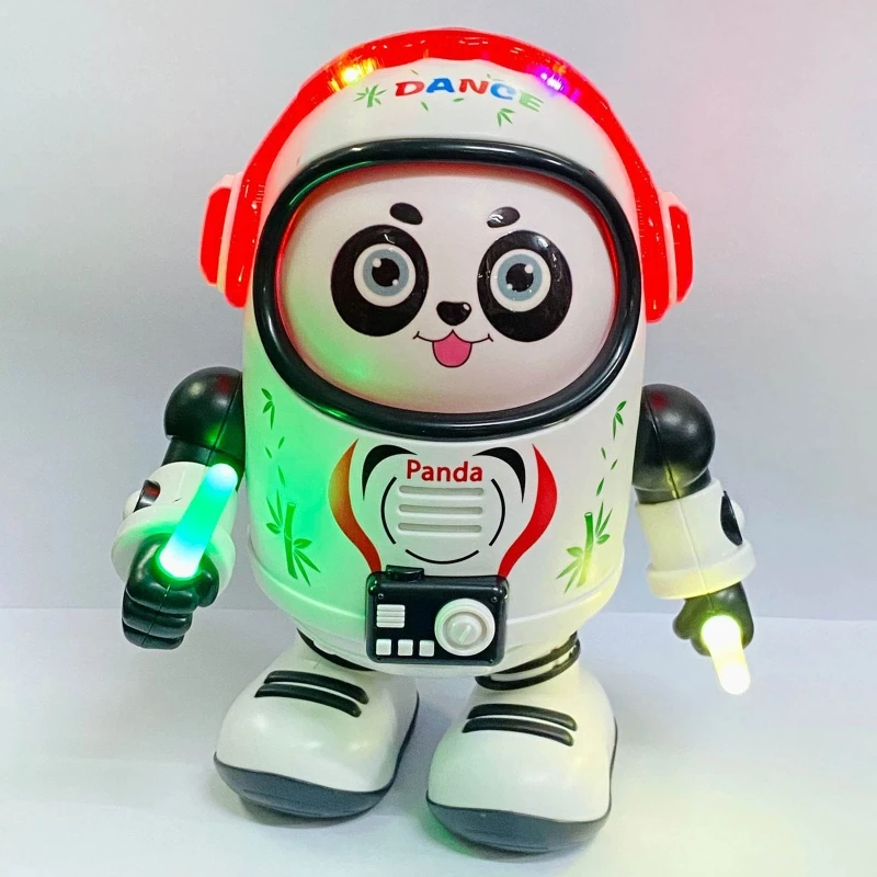 Jouet électronique de danse Panda pour bébé, 18cm, avec lumière, dessin animé, chant clignotant, musique, animaux, Robots, cadeaux pour bébés