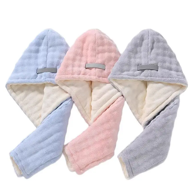 3 Pack Microfiber Hair Towel Wrap Ultra Absorbent Quick Dry Soft Plush Bath Cap For Women Curly Long Wet Anti Frizz Bathroom Use