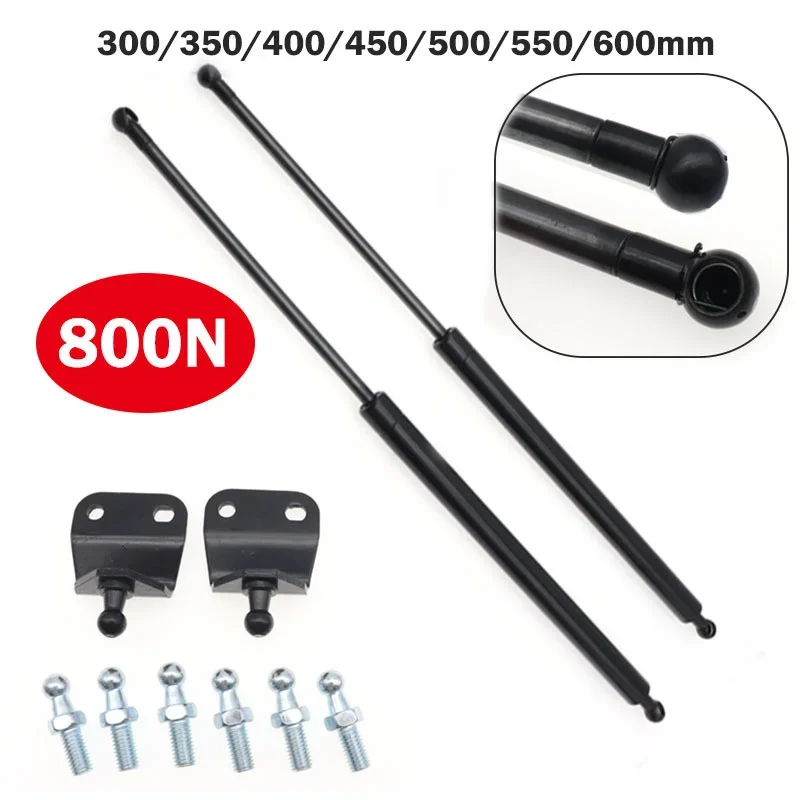 2pcs 800N 300/350/400/450/500/600mm Gas Strut Bars Gas Spring Support Boot Bonnet Car Caravans Doors Windows Hatches Boat Bus