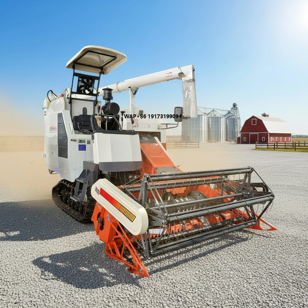 

Wishope 4LZ-6.0 550*90*56mm Rubber Crawler Full Feeding Combine Harvester With Small Grain Tank