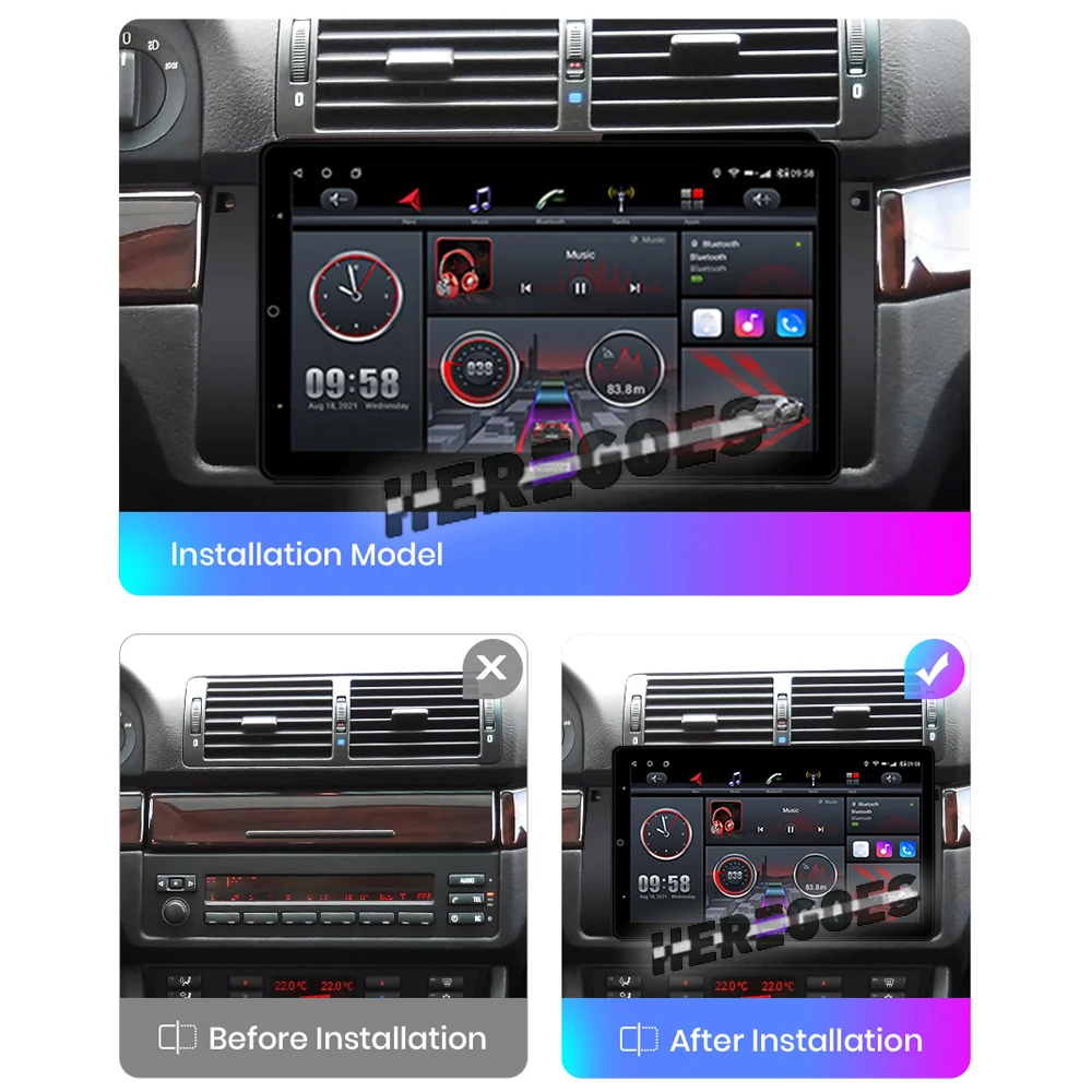 13.3 Inch 1920*1080 1Din Android 10.0 Car Radio For BMW 5 E39 1995 - 2003 E53 X5 M5 GPS Multimedia Video Player 4G LTE 6GB+128GB