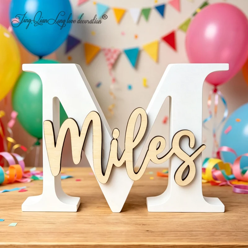 Baby Nursery Shelves - Custom Personalized Standing Wooden Letter with