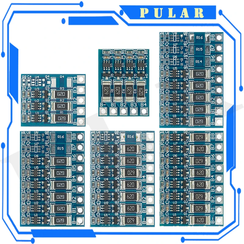 PLR 5S 21V 4.2V Balance Function Protection Board for 5S Li-ion Lipo Battery 68mA Lithium 18650 Balanced for 3S 4S 5S 6S 7S 8S