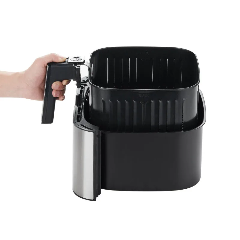 

Smart air fryer, stainless steel appearance plus touch screen button large capacity double pot