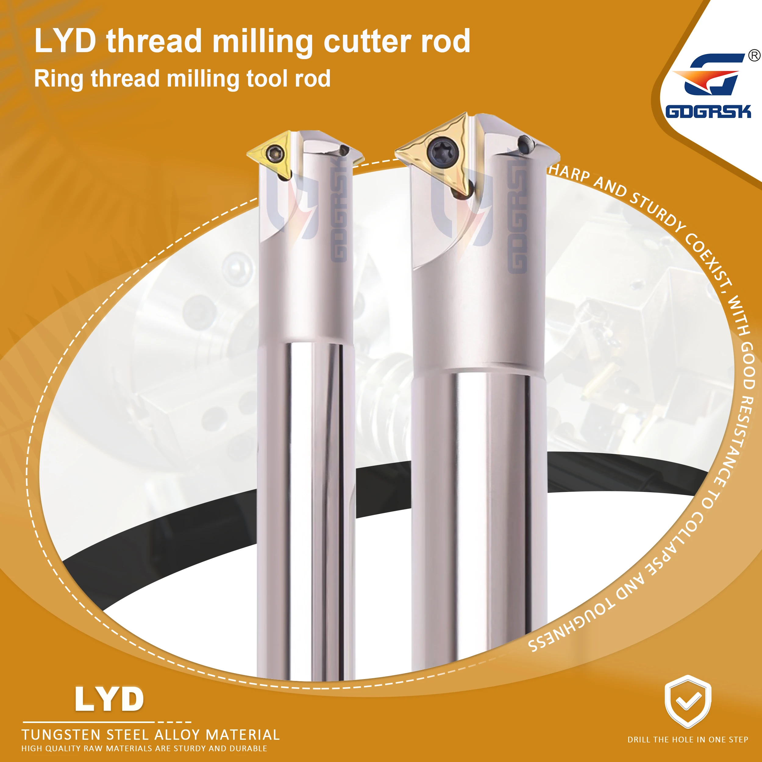 

LYD Thread Milling Cutter Rod M30 M36 M42 M48 M64 Lifting Ring Thread Milling Cutter Rod LYD-C16-D20-150L-2T Milling Cutter Rod