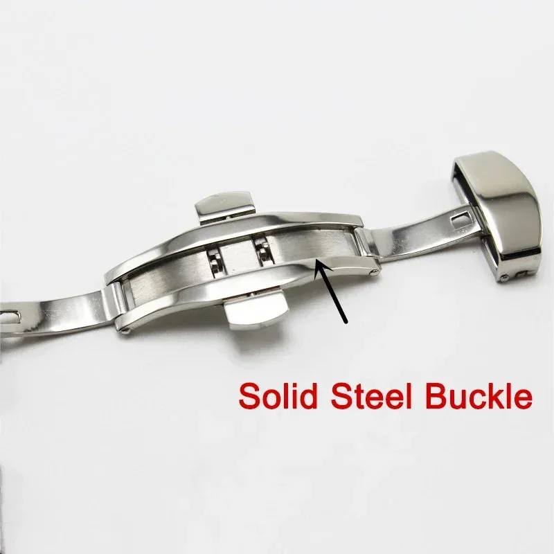 시계줄 나비형 배치 버클 자동 더블 클릭 스테인리스 스틸 클립 시계 스트랩 버클 12 14 16 18 20mm 22mm 로즈