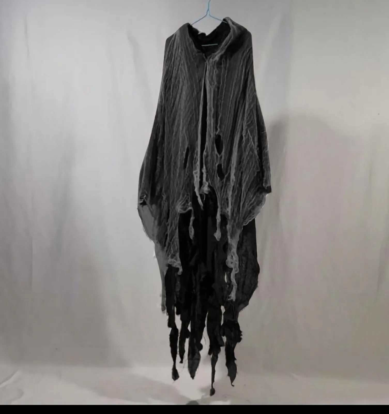 Unisex Halloween Ghost Dementors Cosplay Costume Gothic Horror Zombie Tattered Hooded Capes Day Of The Dead Party Props Cloaks