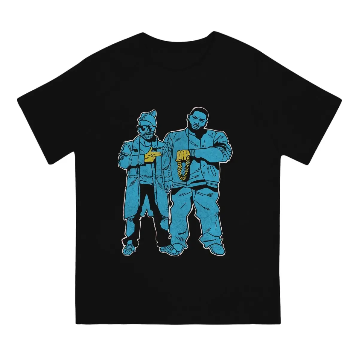 Hip-Pop T-Shirt for Men Run The Jewels Band Fun 100% Cotton Tee Shirt Crew Neck Short Sleeve T Shirt Gift Idea Clothing