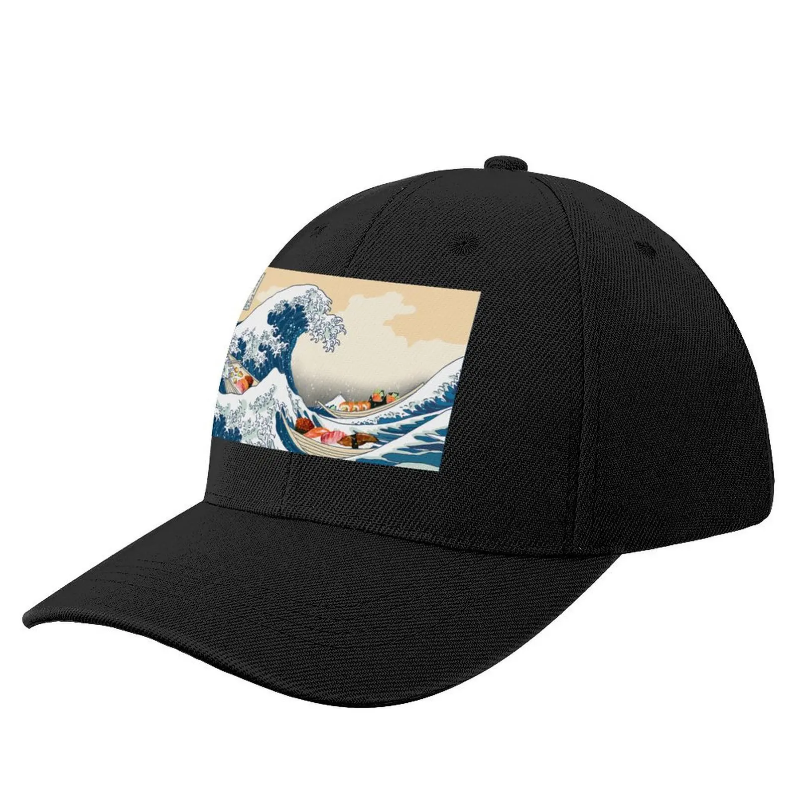 The Great Wave of Sushi Baseball Cap Beach Outing Golf Hat Man Golf Wear Men Women's