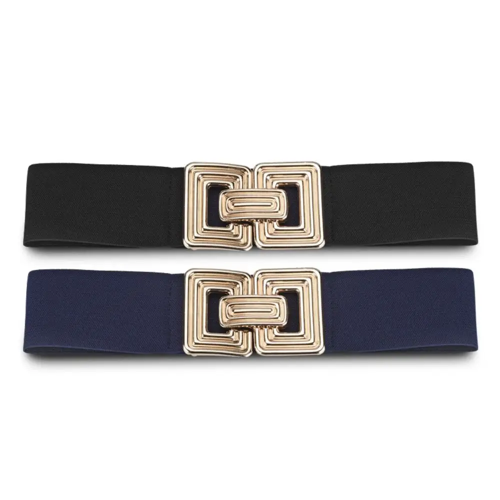 Luxe Effen Kleur Vrouwen Retro Riem Koreaanse Stijl Nylon Metalen Gesp Riem Brede Riem Tailleband Vrouwelijke Cummerbunds Lady