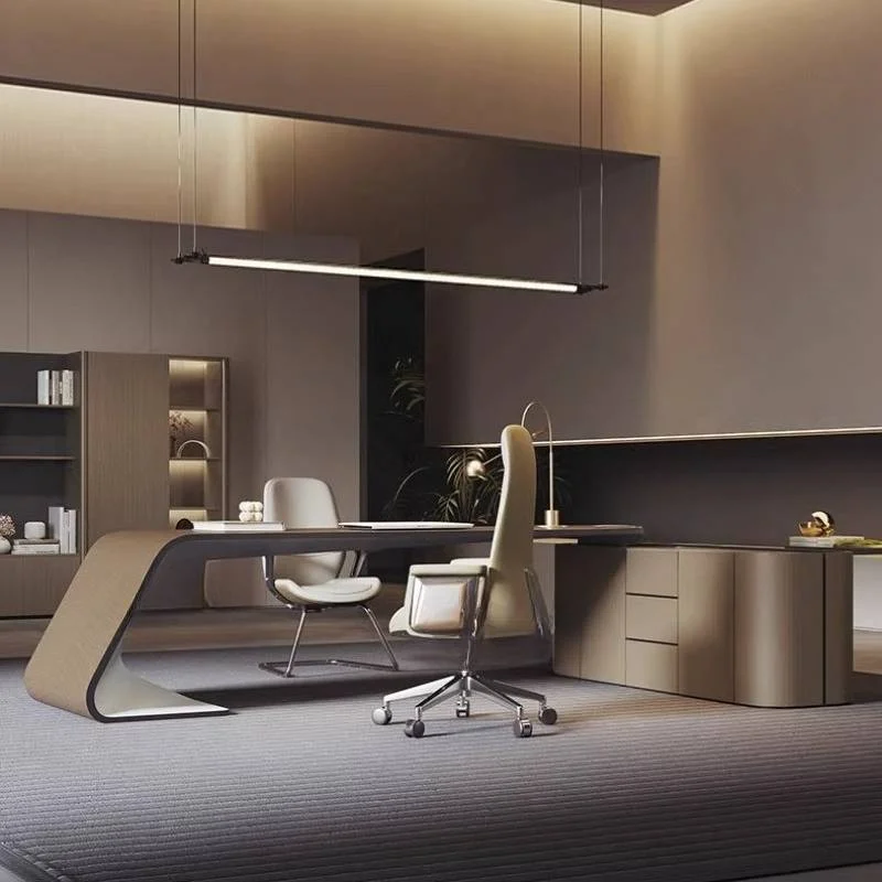 Management Wood Office Desk Mo - огляд і ціна Desk Vanity Setup
