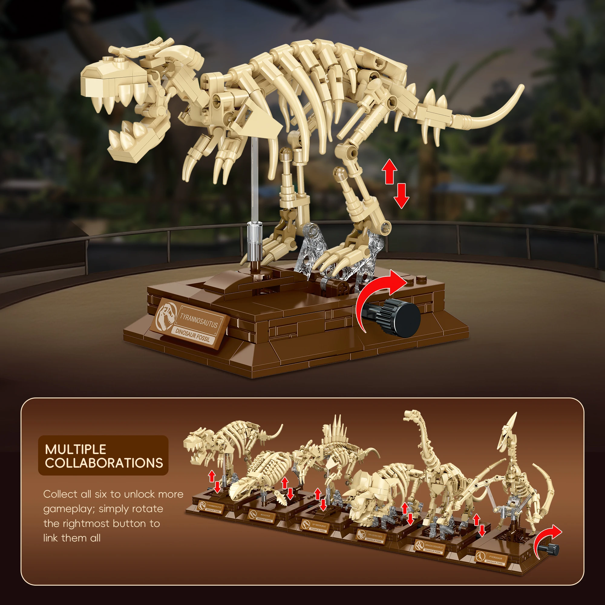 Jurassic Dinosaur Skeleton MOC - đánh giá và giá Kids Toys Dinosaur