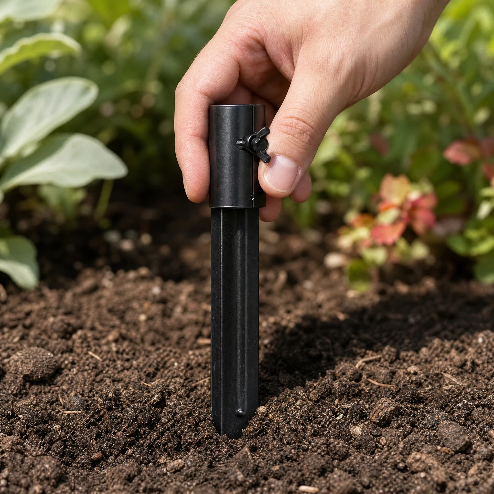 6 Pieces Adjustable Ground Stake with Tightening Screw Weather-Resistant Outdoor Torch Stand Stake Stakes Universal Low-Profile