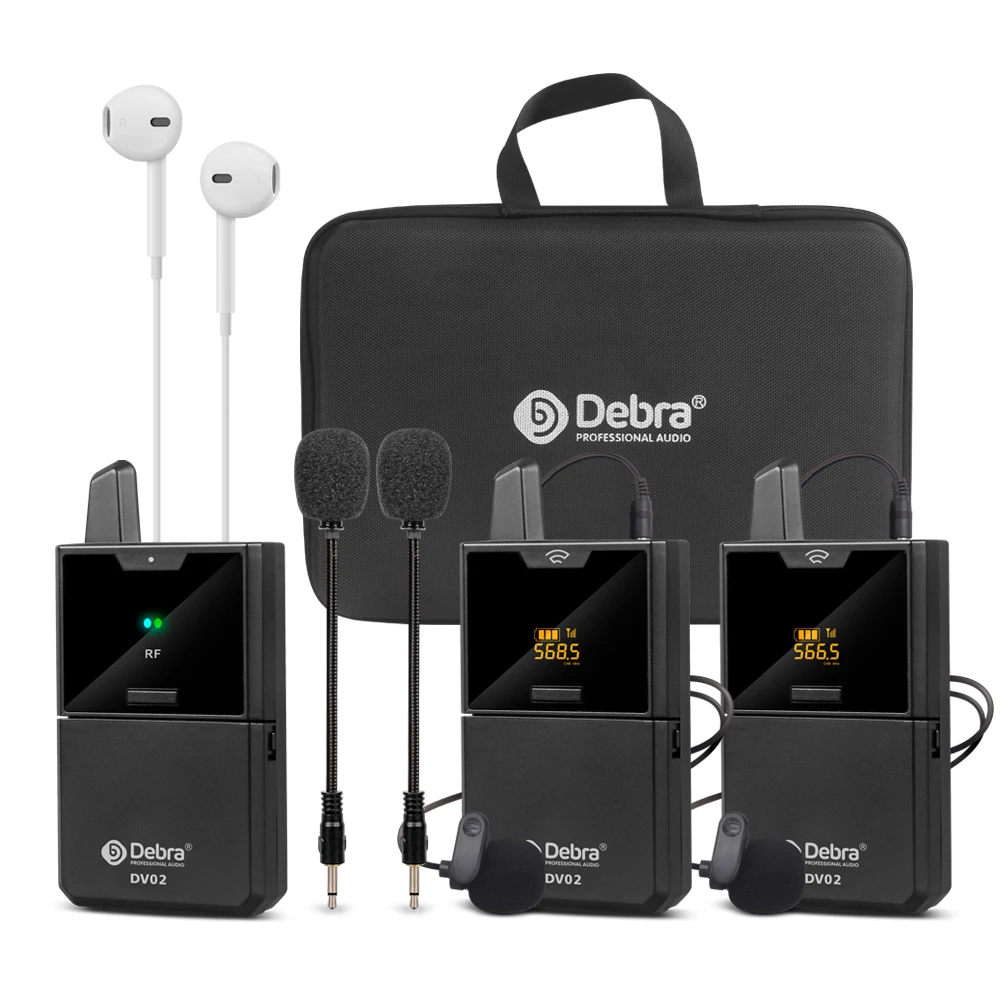 Беспроводная система UHF Audio DV02 с коротким микрофоном для сумки для записи интервью на зеркальной камере для смартфона Беспроводная система UHF Audio DV02 с коротким микрофоном для сумки для записи интервью на зеркальной камере для смартфона