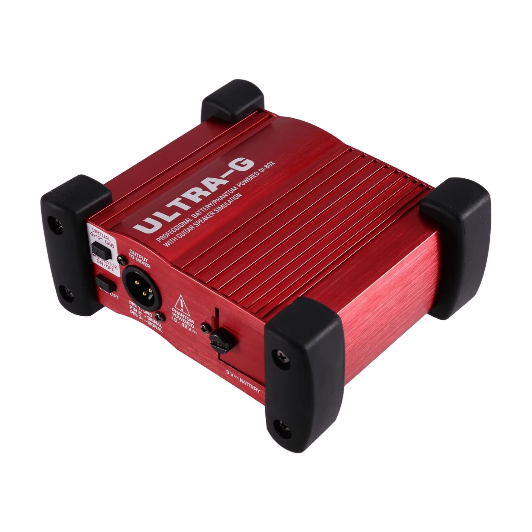 

Профессиональный DI-бокс ULTRA-G GI100 с питанием от батареи, фантомным питанием и эмуляцией гитарного усилителя в комплекте