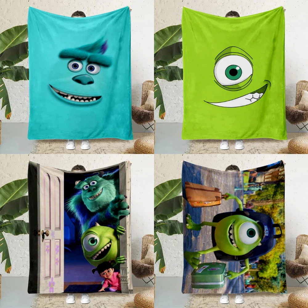 Disney Monsters Inc Anime Printed Blanket Picnic Blankets Warm Blanket Soft and Comfortable Blanket Home Travel Birthday Gift