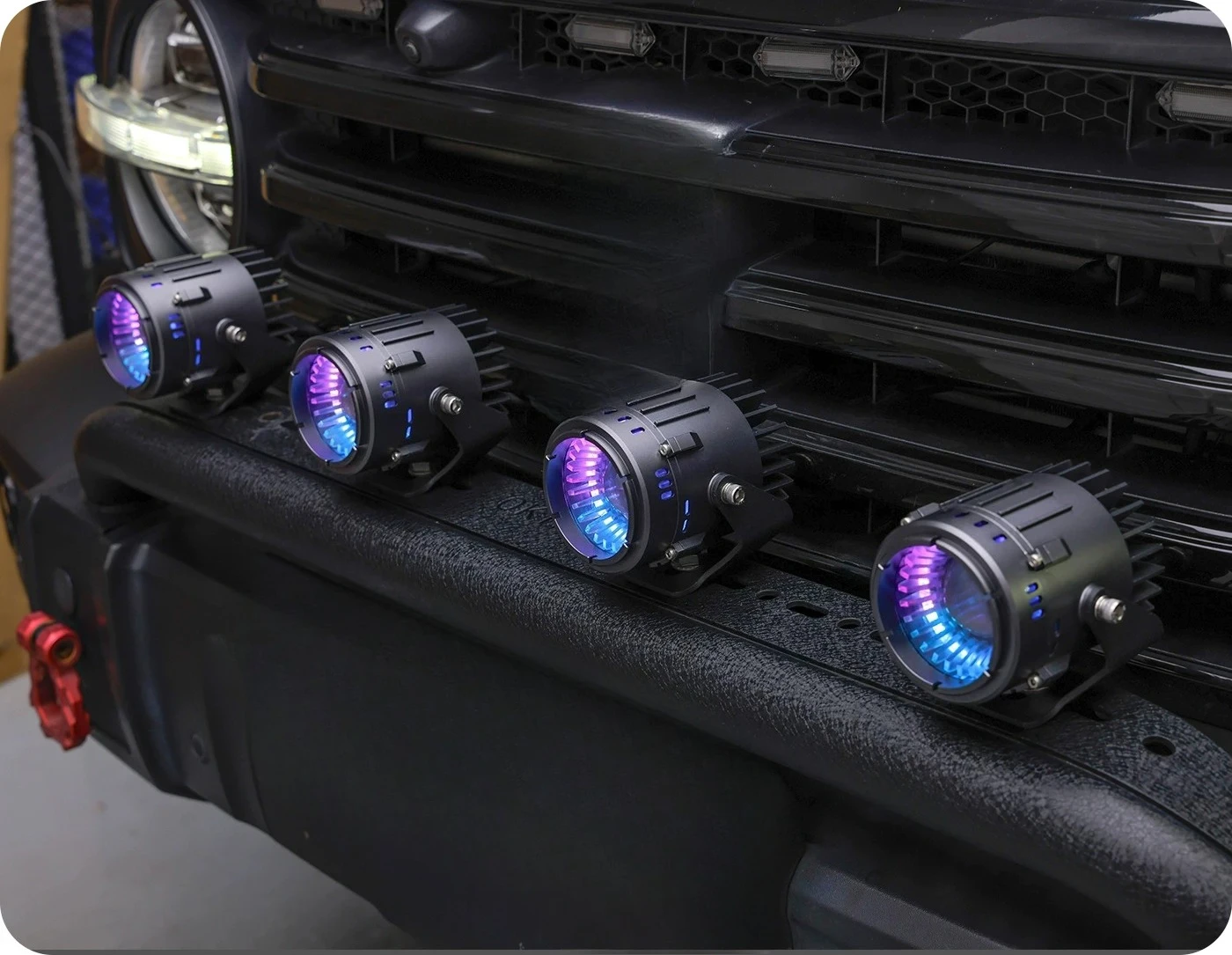 Car Spotlight 160W Off-road LED High Beam Auxiliary Light SUV Pickup Modified Searchlight Yellow Spotlight for Tank 300 for Jeep detail image 19