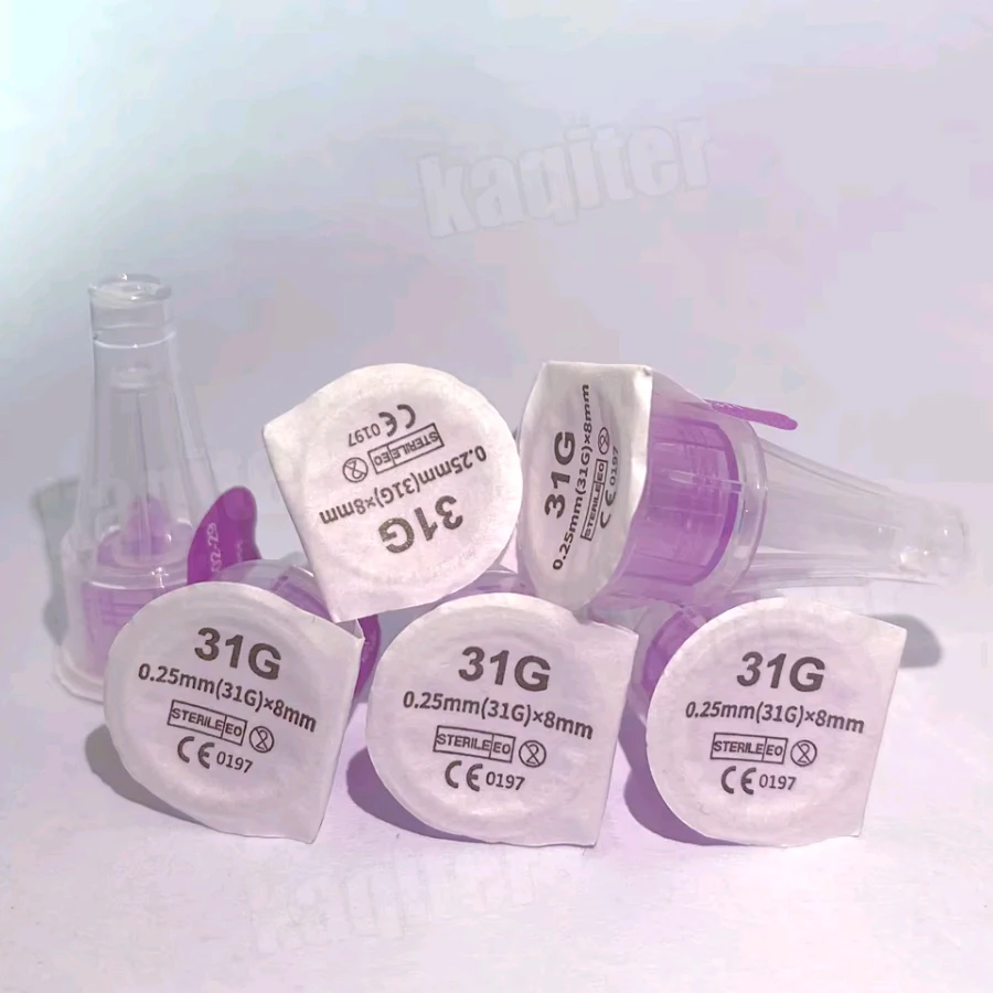 10-300Pcs 32G 31G 0.23mmx4mm 0.25mmx6mm/8mm Insulin Cartridges For Magic Pen Lilly Insulin Injection Pen Medical Insulin Pen Tip